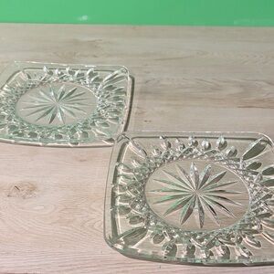 8” Square Waterford Crystal plates